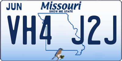MO license plate VH4J2J