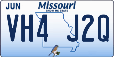 MO license plate VH4J2Q
