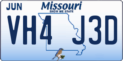 MO license plate VH4J3D