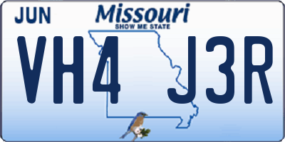 MO license plate VH4J3R