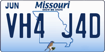 MO license plate VH4J4D