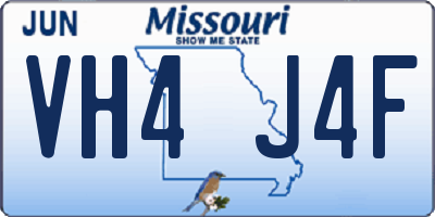MO license plate VH4J4F