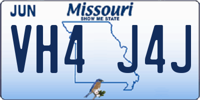 MO license plate VH4J4J