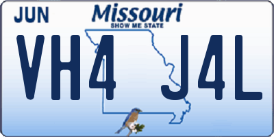 MO license plate VH4J4L