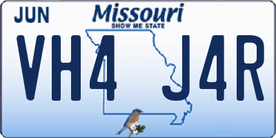 MO license plate VH4J4R
