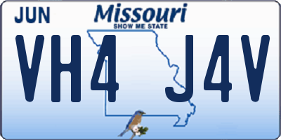MO license plate VH4J4V