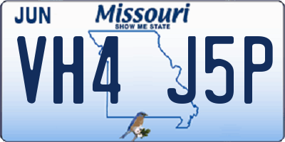 MO license plate VH4J5P