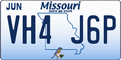 MO license plate VH4J6P
