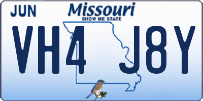 MO license plate VH4J8Y