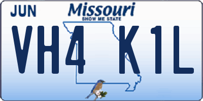MO license plate VH4K1L