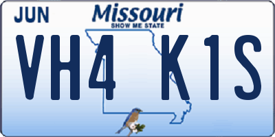 MO license plate VH4K1S