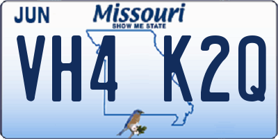 MO license plate VH4K2Q