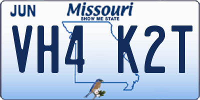 MO license plate VH4K2T