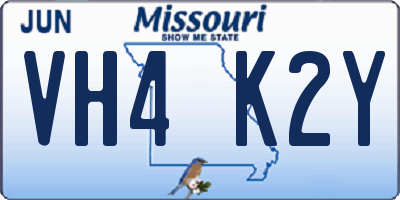 MO license plate VH4K2Y