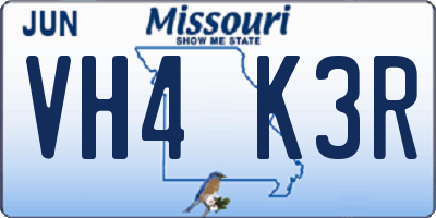 MO license plate VH4K3R