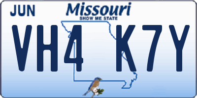 MO license plate VH4K7Y
