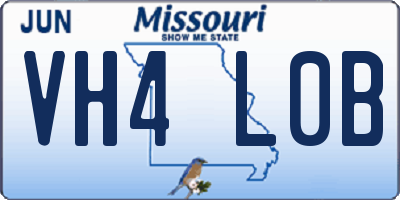 MO license plate VH4L0B