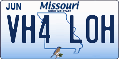 MO license plate VH4L0H