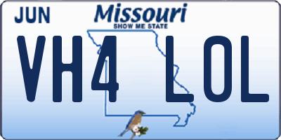 MO license plate VH4L0L