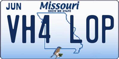 MO license plate VH4L0P