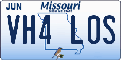 MO license plate VH4L0S
