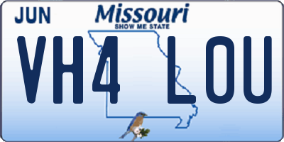 MO license plate VH4L0U
