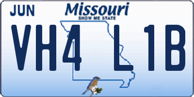 MO license plate VH4L1B