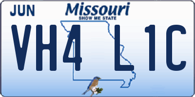 MO license plate VH4L1C