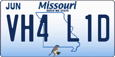 MO license plate VH4L1D