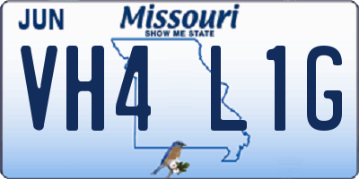 MO license plate VH4L1G