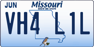 MO license plate VH4L1L