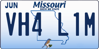 MO license plate VH4L1M