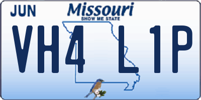 MO license plate VH4L1P