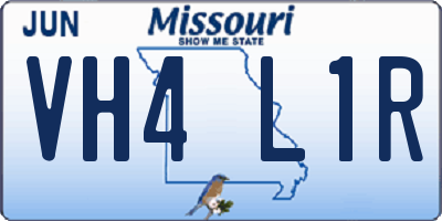 MO license plate VH4L1R