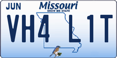 MO license plate VH4L1T