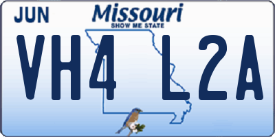 MO license plate VH4L2A