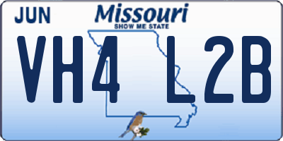 MO license plate VH4L2B
