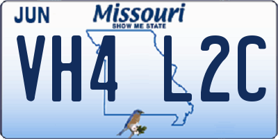 MO license plate VH4L2C