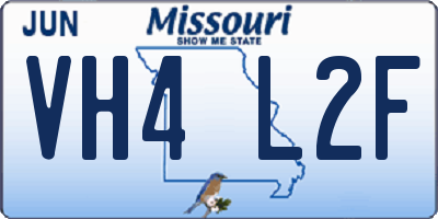 MO license plate VH4L2F
