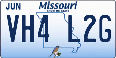 MO license plate VH4L2G