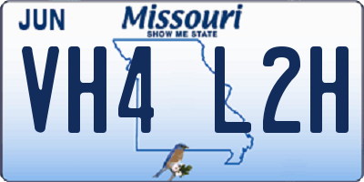 MO license plate VH4L2H