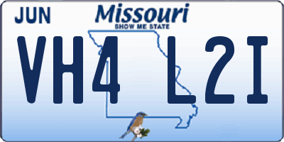 MO license plate VH4L2I