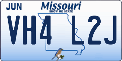 MO license plate VH4L2J