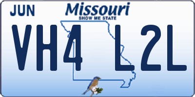 MO license plate VH4L2L