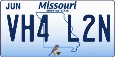 MO license plate VH4L2N