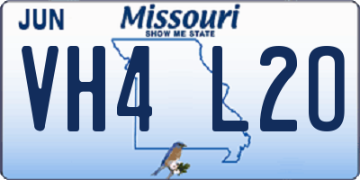 MO license plate VH4L2O