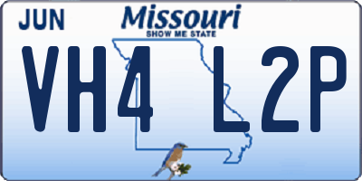 MO license plate VH4L2P