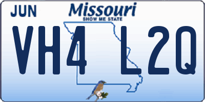 MO license plate VH4L2Q
