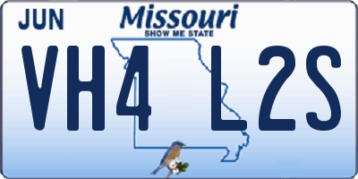 MO license plate VH4L2S