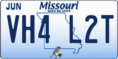 MO license plate VH4L2T
